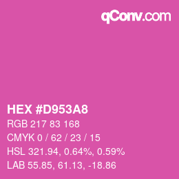 Color code: HEX #D953A8 | qconv.com