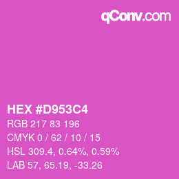 カラーコード: HEX #D953C4 | qconv.com