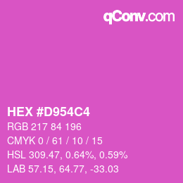 颜色代码: HEX #D954C4 | qconv.com