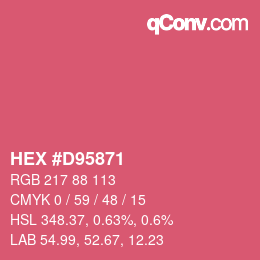 Color code: HEX #D95871 | qconv.com