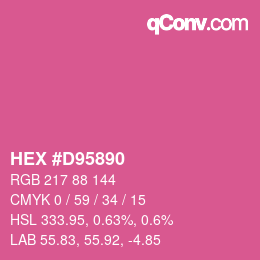 Color code: HEX #D95890 | qconv.com