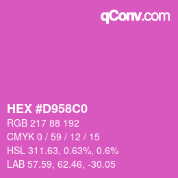 Color code: HEX #D958C0 | qconv.com