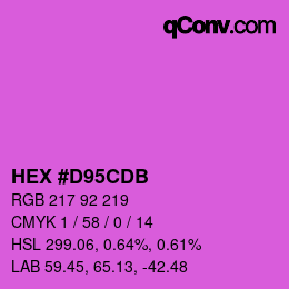 Color code: HEX #D95CDB | qconv.com