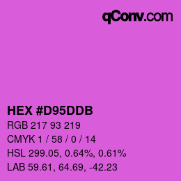 Color code: HEX #D95DDB | qconv.com