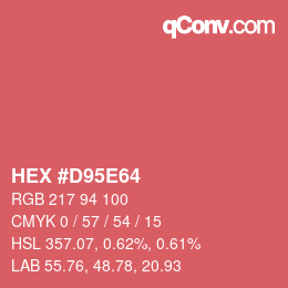 Color code: HEX #D95E64 | qconv.com