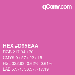Farbcode: HEX #D95EAA | qconv.com