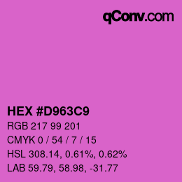 Color code: HEX #D963C9 | qconv.com