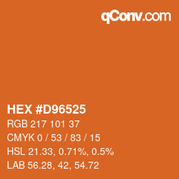 Color code: HEX #D96525 | qconv.com