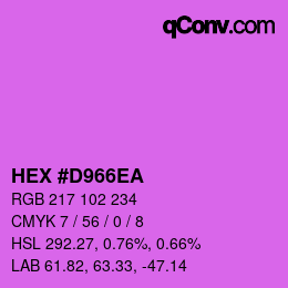 Color code: HEX #D966EA | qconv.com