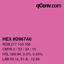 Color code: HEX #D967A6 | qconv.com