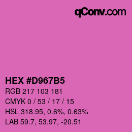 Color code: HEX #D967B5 | qconv.com