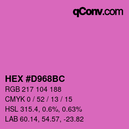 颜色代码: HEX #D968BC | qconv.com