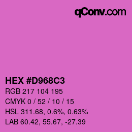 Color code: HEX #D968C3 | qconv.com