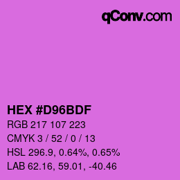 Color code: HEX #D96BDF | qconv.com