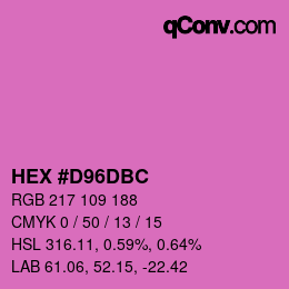 Color code: HEX #D96DBC | qconv.com