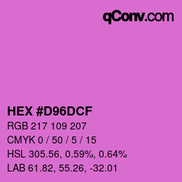 Código de color: HEX #D96DCF | qconv.com