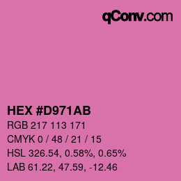 Color code: HEX #D971AB | qconv.com