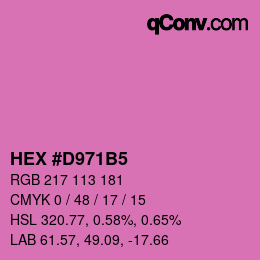 カラーコード: HEX #D971B5 | qconv.com