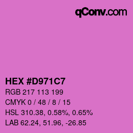 カラーコード: HEX #D971C7 | qconv.com