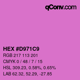 カラーコード: HEX #D971C9 | qconv.com