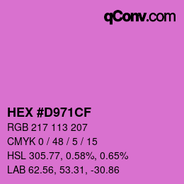 Color code: HEX #D971CF | qconv.com