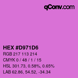 Color code: HEX #D971D6 | qconv.com