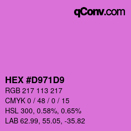 Color code: HEX #D971D9 | qconv.com