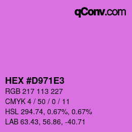 Color code: HEX #D971E3 | qconv.com