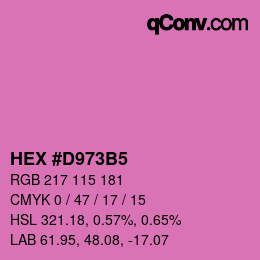 Color code: HEX #D973B5 | qconv.com