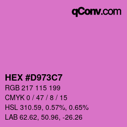 カラーコード: HEX #D973C7 | qconv.com
