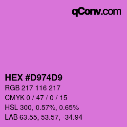 Color code: HEX #D974D9 | qconv.com
