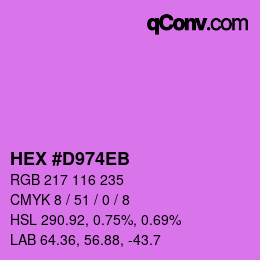 Color code: HEX #D974EB | qconv.com
