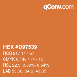 Color code: HEX #D97539 | qconv.com