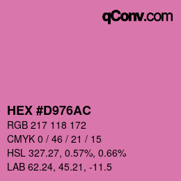 Color code: HEX #D976AC | qconv.com