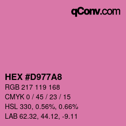 Color code: HEX #D977A8 | qconv.com