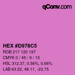 Código de color: HEX #D978C5 | qconv.com