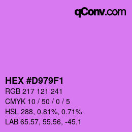 颜色代码: HEX #D979F1 | qconv.com