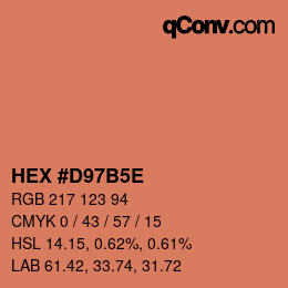 颜色代码: HEX #D97B5E | qconv.com