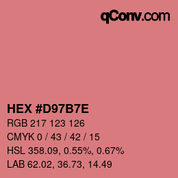 Color code: HEX #D97B7E | qconv.com