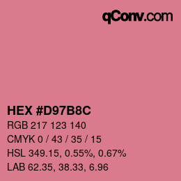 Color code: HEX #D97B8C | qconv.com