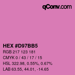 Farbcode: HEX #D97BB5 | qconv.com