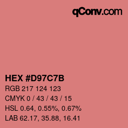 カラーコード: HEX #D97C7B | qconv.com