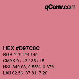 Color code: HEX #D97C8C | qconv.com