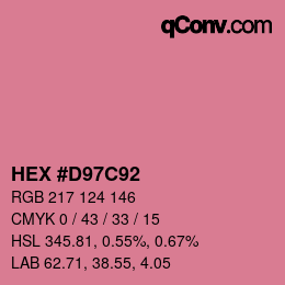Color code: HEX #D97C92 | qconv.com