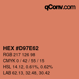Color code: HEX #D97E62 | qconv.com