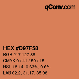 Farbcode: HEX #D97F58 | qconv.com
