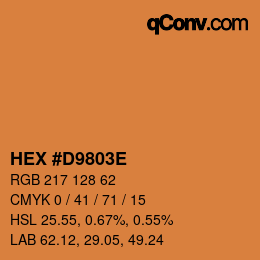 Color code: HEX #D9803E | qconv.com