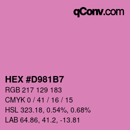 颜色代码: HEX #D981B7 | qconv.com