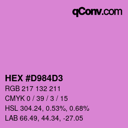 Color code: HEX #D984D3 | qconv.com