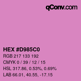 Color code: HEX #D985C0 | qconv.com